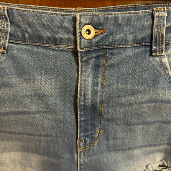 Wax Jean Butt I‎ Love You Juniors 9 Blue Denim Distressed - Picture 4 of 16